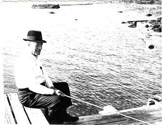 John vid Fuviken på sitt besök 1962.