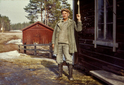 Lis-Karl - mjölnare - utanför tullkvarnen 1960 - foto Arne Söderkvist